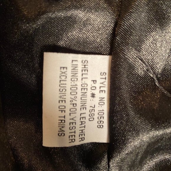 Emilie D. Genuine Leather Bomber Jacket Size Medium - Picture 7 of 8